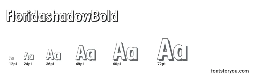 FloridashadowBold Font Sizes