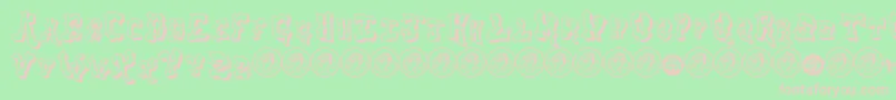 AerosolMenaceShadow Font – Pink Fonts on Green Background