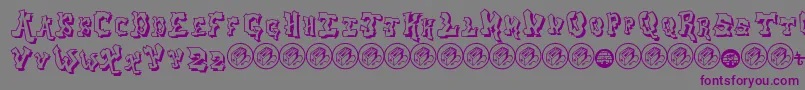 AerosolMenaceShadow Font – Purple Fonts on Gray Background