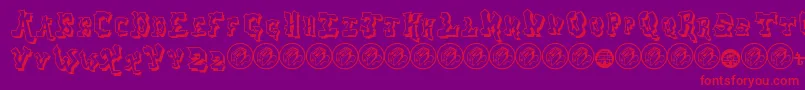 AerosolMenaceShadow Font – Red Fonts on Purple Background