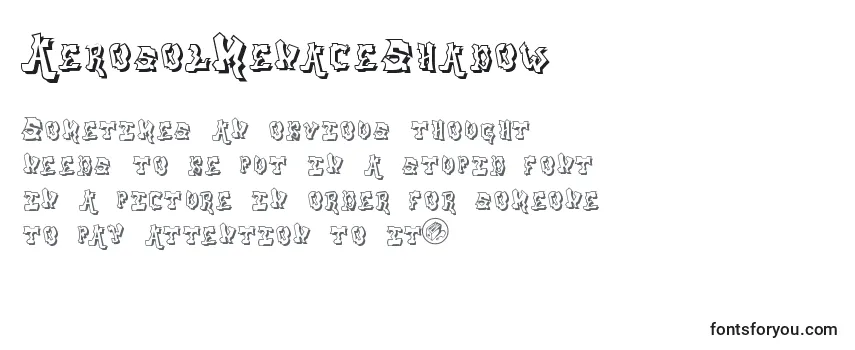 Review of the AerosolMenaceShadow Font