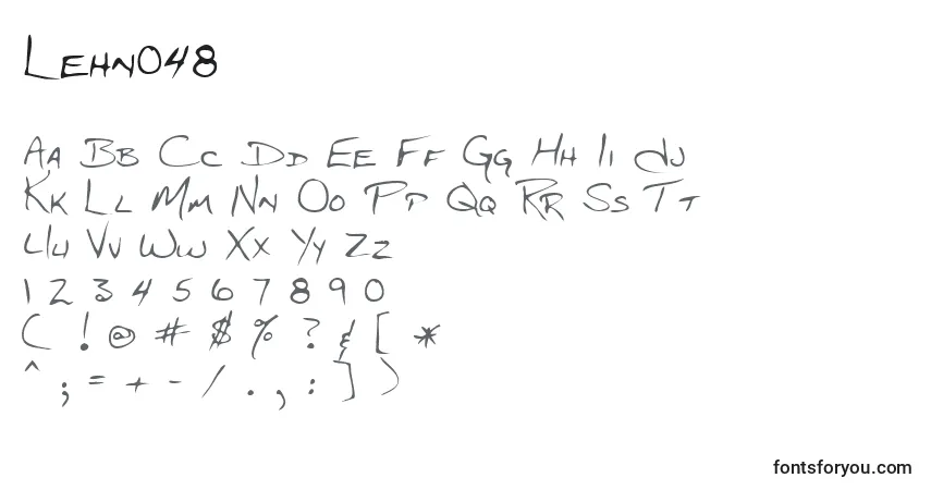 A fonte Lehn048 – alfabeto, números, caracteres especiais
