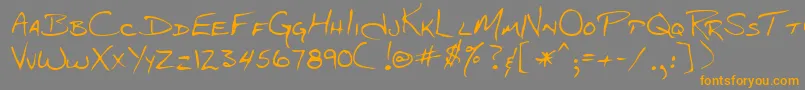 Lehn048-Schriftart – Orangefarbene Schriften auf grauem Hintergrund