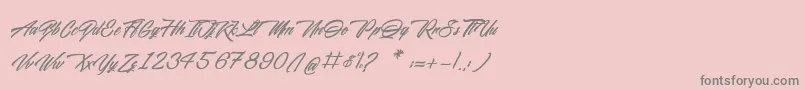 MidnightStreet Font – Gray Fonts on Pink Background