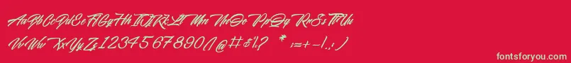 MidnightStreet Font – Green Fonts on Red Background