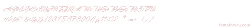 Fonte MidnightStreet – fontes rosa em um fundo branco