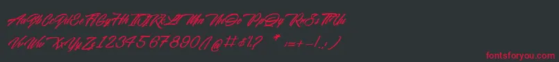 MidnightStreet-Schriftart – Rote Schriften auf schwarzem Hintergrund