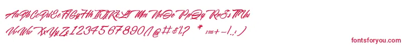 MidnightStreet Font – Red Fonts on White Background