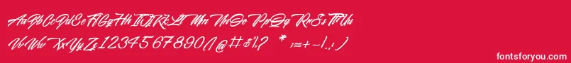MidnightStreet Font – White Fonts on Red Background