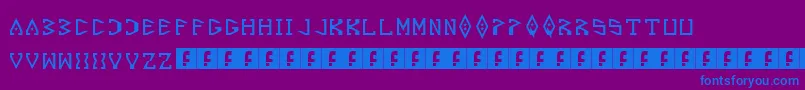 Starscraper Font – Blue Fonts on Purple Background