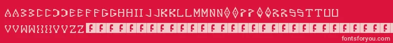 Starscraper Font – Pink Fonts on Red Background