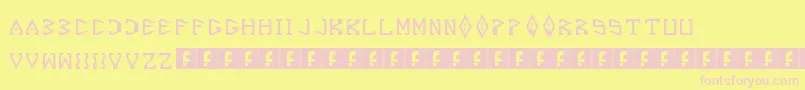 Starscraper Font – Pink Fonts on Yellow Background