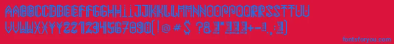 Paihuen Font – Blue Fonts on Red Background