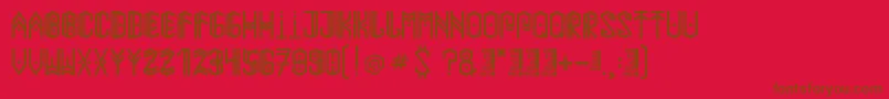 Paihuen Font – Brown Fonts on Red Background