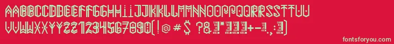 Paihuen Font – Green Fonts on Red Background