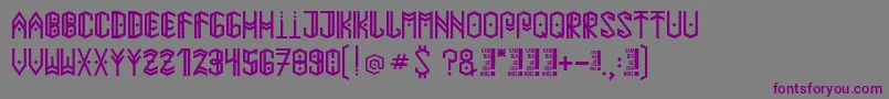 Paihuen-fontti – violetit fontit harmaalla taustalla