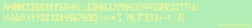 Paihuen Font – Yellow Fonts on Green Background