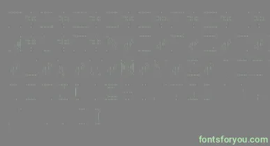 BackToHeavyCoatFatGroundLinesv font – Green Fonts On Gray Background