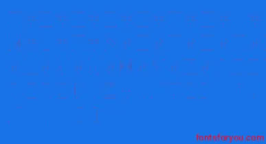 BackToHeavyCoatFatGroundLinesv font – Red Fonts On Blue Background