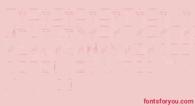BackToHeavyCoatFatGroundLinesv font – Red Fonts On Pink Background