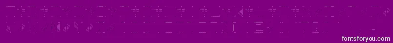 BackToHeavyCoatFatGroundLinesv Font – Green Fonts on Purple Background