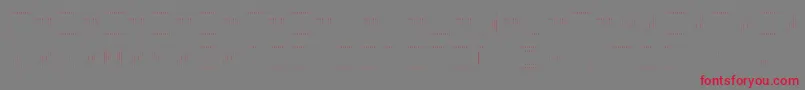 BackToHeavyCoatFatGroundLinesv Font – Red Fonts on Gray Background