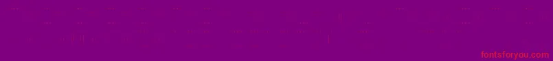 BackToHeavyCoatFatGroundLinesv Font – Red Fonts on Purple Background