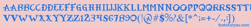 TatooSailor Font – Blue Fonts on Pink Background