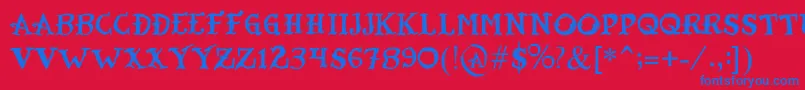 TatooSailor Font – Blue Fonts on Red Background