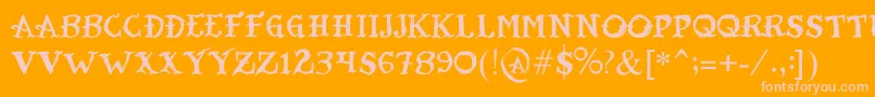 TatooSailor Font – Pink Fonts on Orange Background