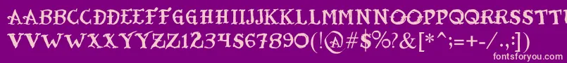 TatooSailor Font – Pink Fonts on Purple Background