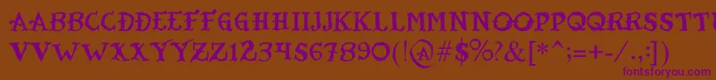 TatooSailor Font – Purple Fonts on Brown Background