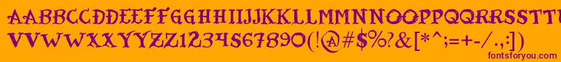TatooSailor Font – Purple Fonts on Orange Background