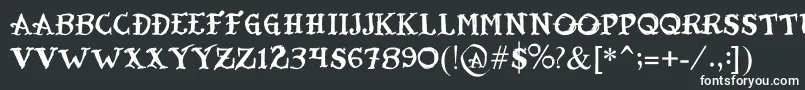 TatooSailor-fontti – valkoiset fontit mustalla taustalla