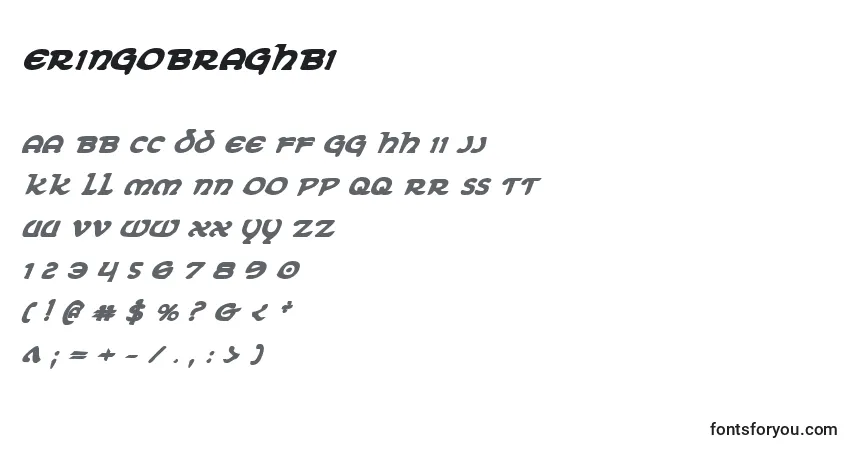 A fonte Eringobraghbi – alfabeto, números, caracteres especiais
