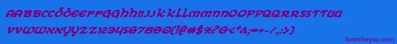 Eringobraghbi Font – Purple Fonts on Blue Background