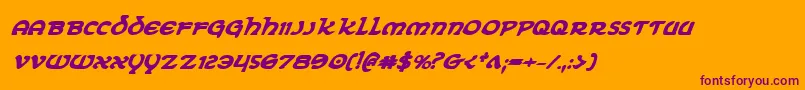 Eringobraghbi Font – Purple Fonts on Orange Background