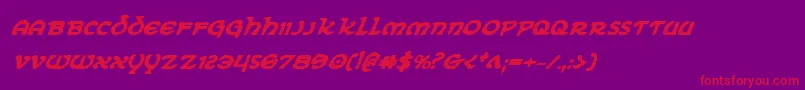 Eringobraghbi-Schriftart – Rote Schriften auf violettem Hintergrund