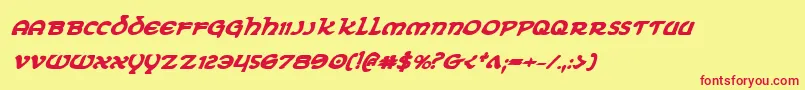 Eringobraghbi Font – Red Fonts on Yellow Background