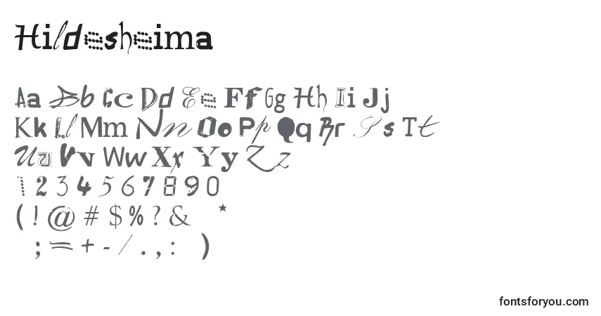 Hildesheima Font – alphabet, numbers, special characters