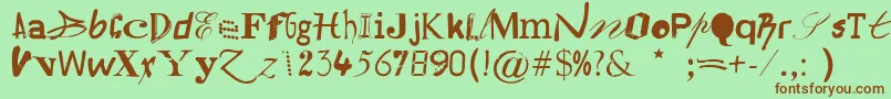 Hildesheima Font – Brown Fonts on Green Background