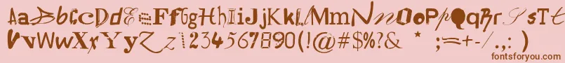 Hildesheima Font – Brown Fonts on Pink Background