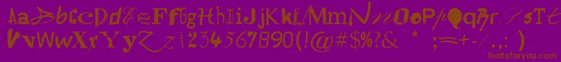 Hildesheima Font – Brown Fonts on Purple Background