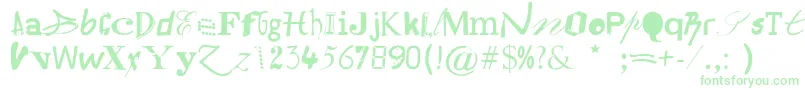 Hildesheima Font – Green Fonts on White Background