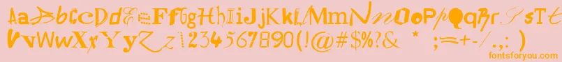 Hildesheima Font – Orange Fonts on Pink Background