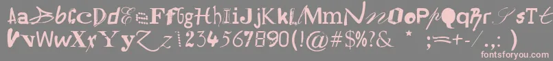 Hildesheima Font – Pink Fonts on Gray Background