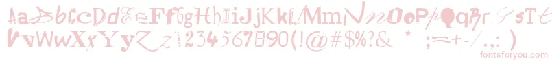 Hildesheima Font – Pink Fonts on White Background