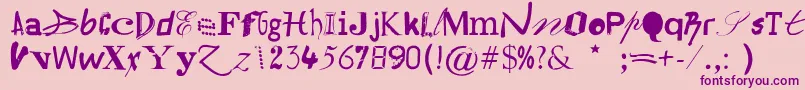 Hildesheima Font – Purple Fonts on Pink Background