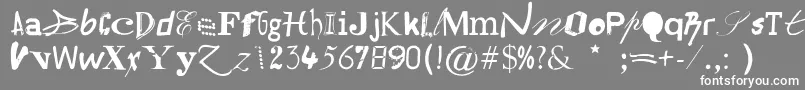 Hildesheima Font – White Fonts on Gray Background