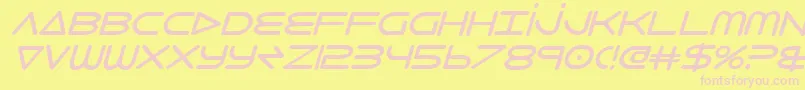 8thelementbi Font – Pink Fonts on Yellow Background